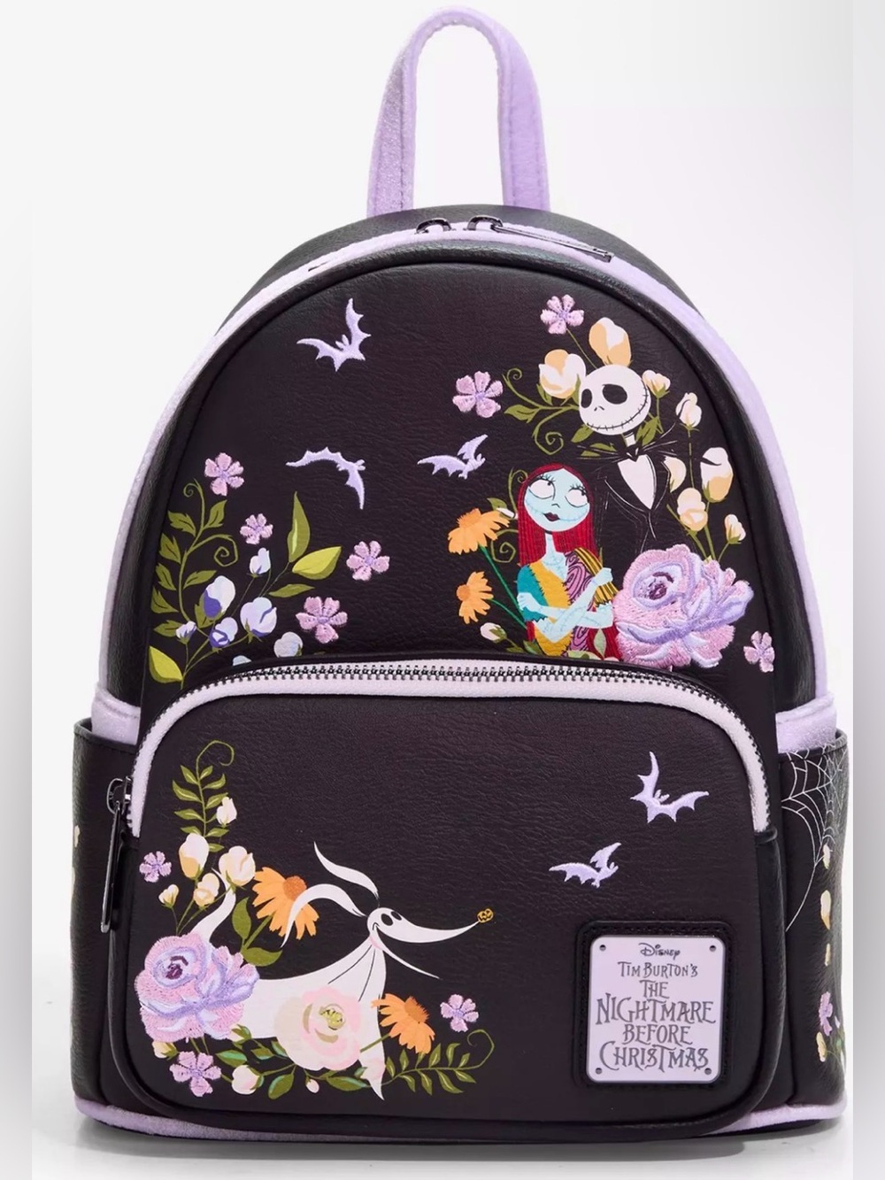 Loungefly The Nightmare Before Christmas Black Embroidered Mini Backpack *NWT